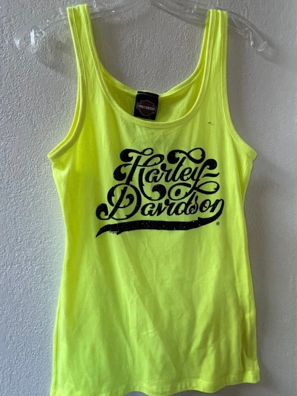 NWT Harley Davidson Neon Yellow Tank Top Size XL